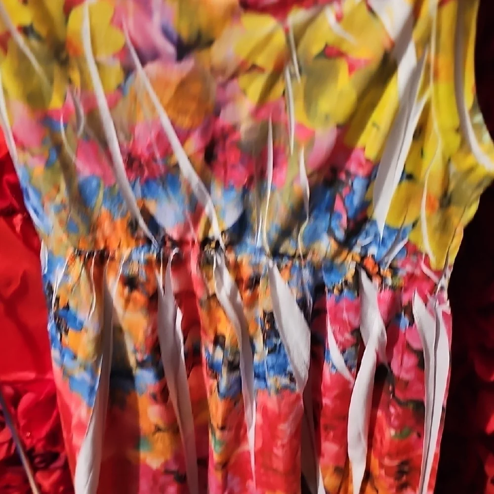 Emily West Girls Vibrant Floral Sleeveless Dress Size 8